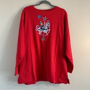 Bob Mackie Red Carousel Horse Top